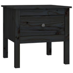 Sidebord 2 Stk Svart 50X50X49 Cm Heltre Furu