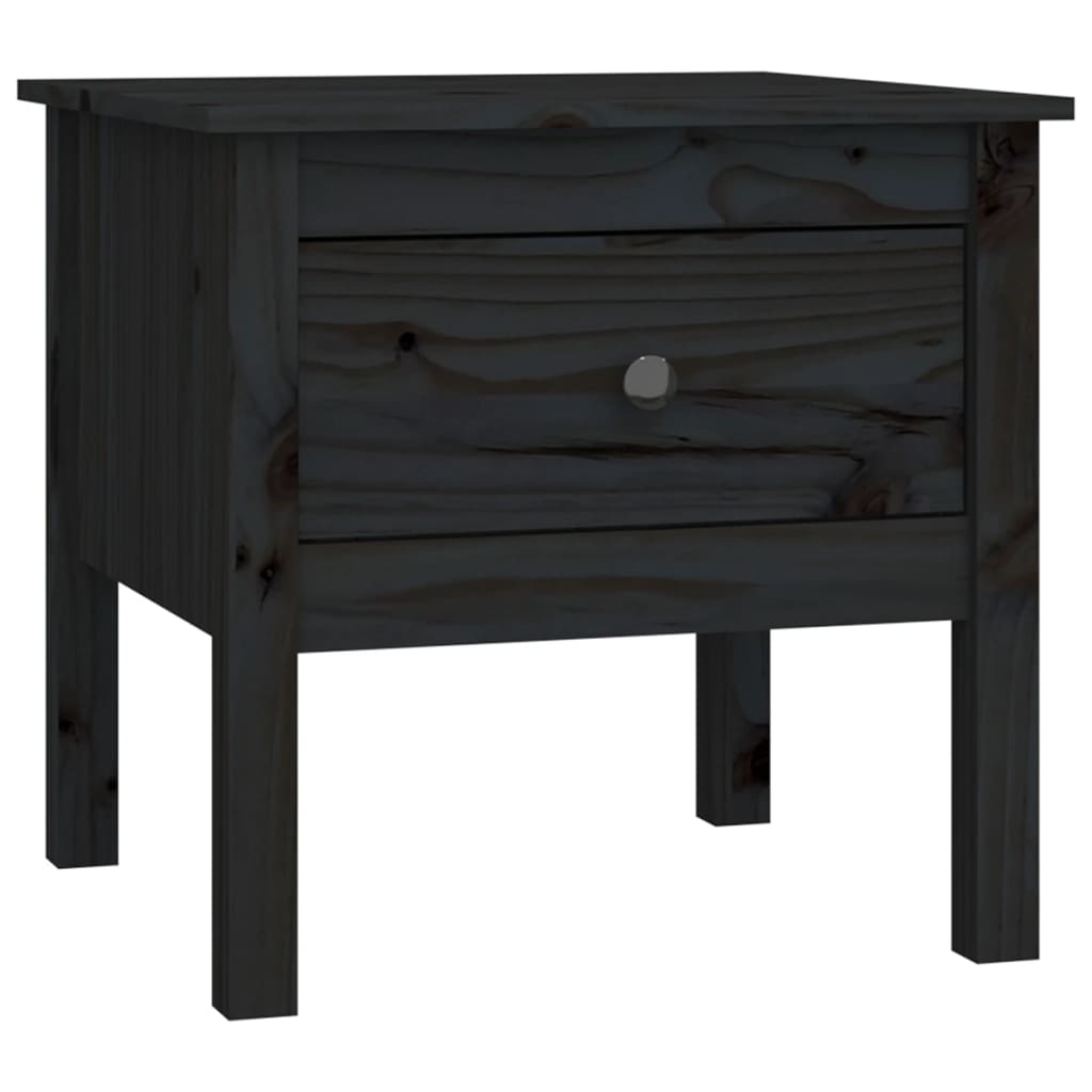 Sidebord 2 Stk Svart 50X50X49 Cm Heltre Furu