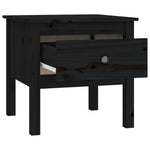 Sidebord 2 Stk Svart 50X50X49 Cm Heltre Furu