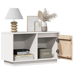 Tv-Benk Hvit 74X35X44 Cm Heltre Furu