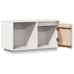 Tv-Benk Hvit 74X35X44 Cm Heltre Furu