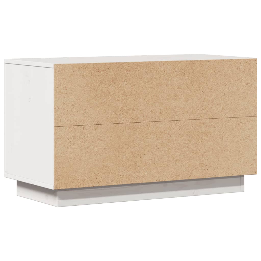 Tv-Benk Hvit 74X35X44 Cm Heltre Furu