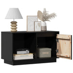 Tv-Benk Svart 74X35X44 Cm Heltre Furu