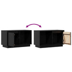 Tv-Benk Svart 74X35X44 Cm Heltre Furu