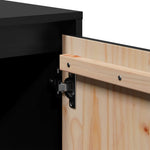 Tv-Benk Svart 74X35X44 Cm Heltre Furu