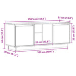 Tv-Benk 110,5X35X44 Cm Heltre Furu