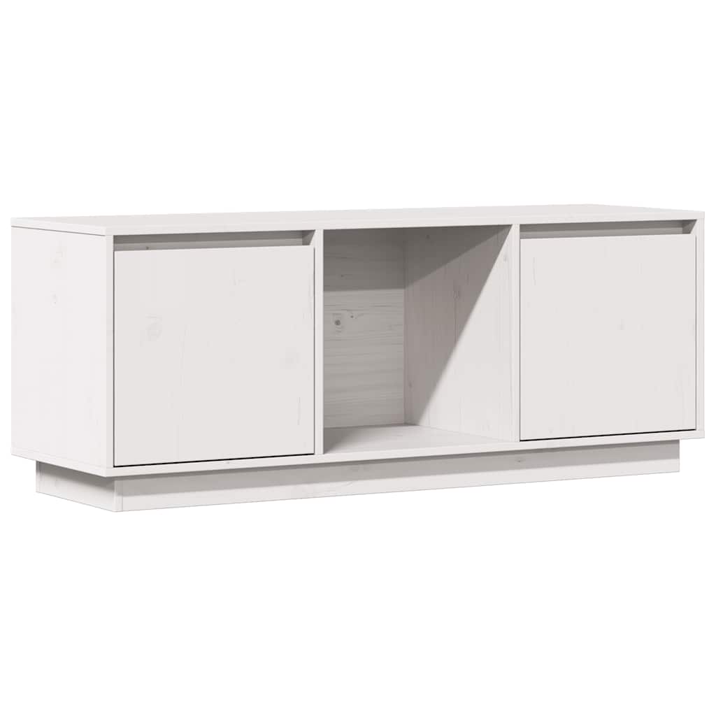 Tv-Benk Hvit 110,5X35X44 Cm Heltre Furu