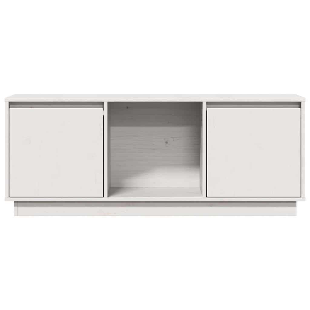 Tv-Benk Hvit 110,5X35X44 Cm Heltre Furu