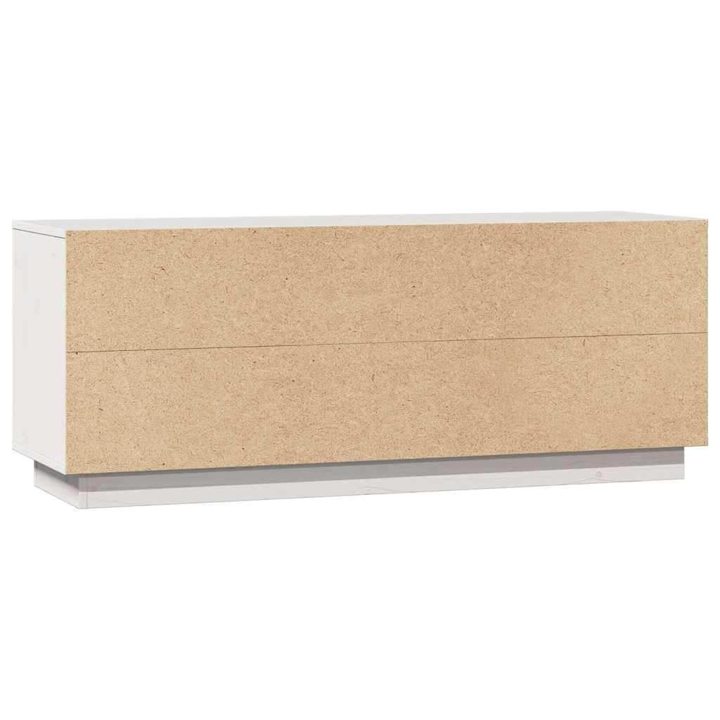 Tv-Benk Hvit 110,5X35X44 Cm Heltre Furu