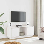 Tv-Benk Hvit 110,5X35X44 Cm Heltre Furu