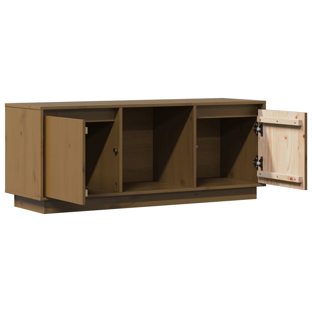 Tv-Benk Honningbrun 110,5X35X44 Cm Heltre Furu