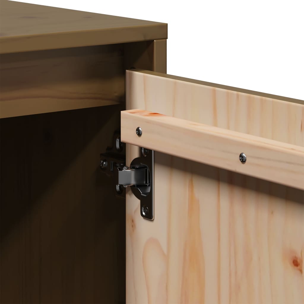 Tv-Benk Honningbrun 110,5X35X44 Cm Heltre Furu