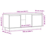 Tv-Benk Honningbrun 110,5X35X44 Cm Heltre Furu