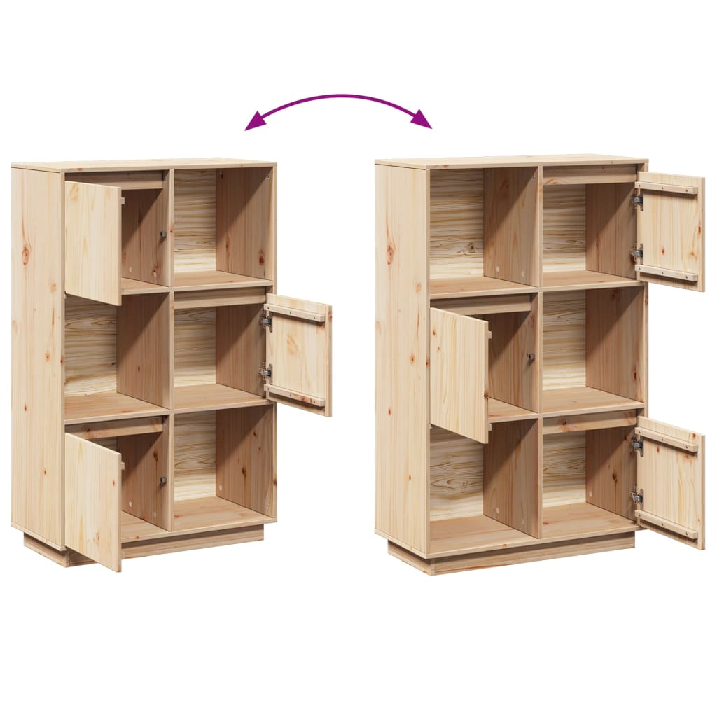 Highboard 74X35X117 Cm Heltre Furu