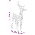 Julereinsdyr 2 Stk Kaldhvit 80 Led Akryl