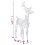 Julereinsdyr 2 Stk Flerfarget 80 Led Akryl