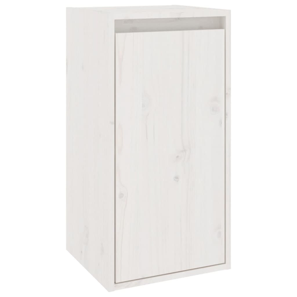 Tv-Benker 2 Stk Hvit Heltre Furu
