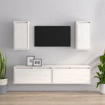 Tv-Benker 4 Stk Hvit Heltre Furu