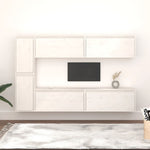 Tv-Benker 6 Stk Hvit Heltre Furu