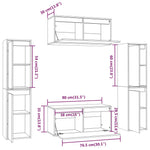 Tv-Benker 6 Stk Hvit Heltre Furu