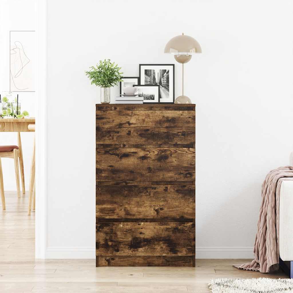 Skjenk Røkt Eik 60X35X98,5 Cm Konstruert Tre