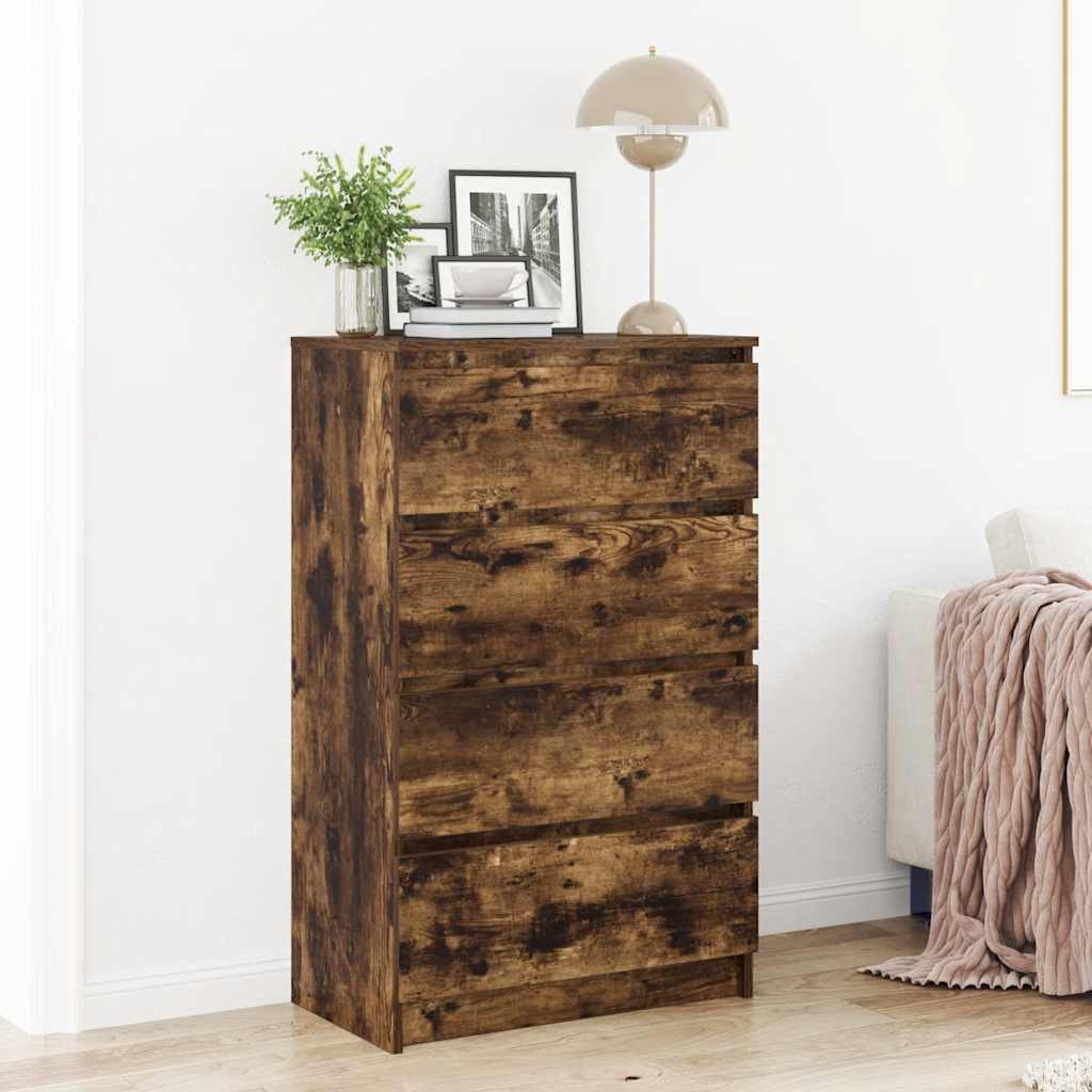 Skjenk Røkt Eik 60X35X98,5 Cm Konstruert Tre