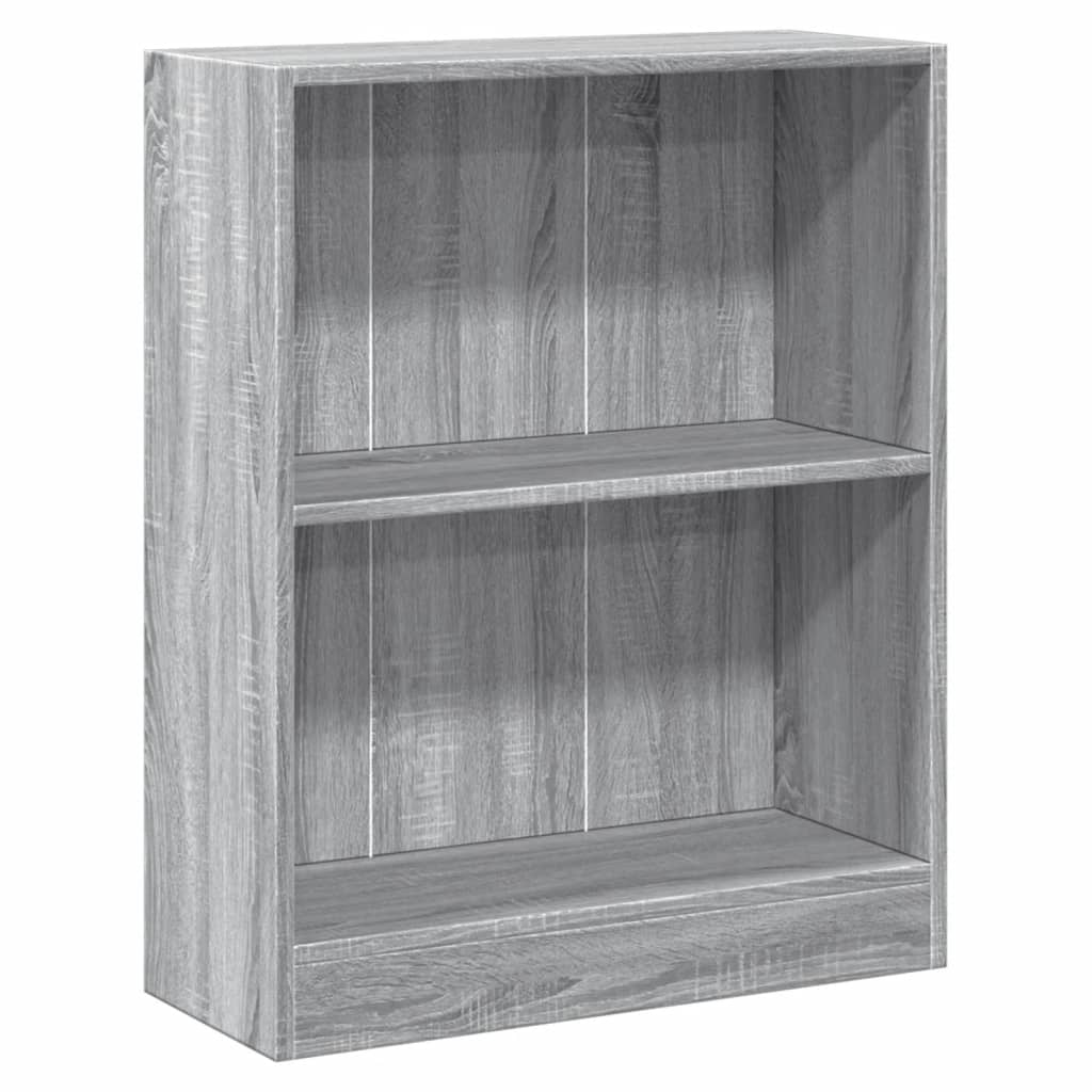 Bokhylle Grå Sonoma 60X24X76 Cm Konstruert Tre