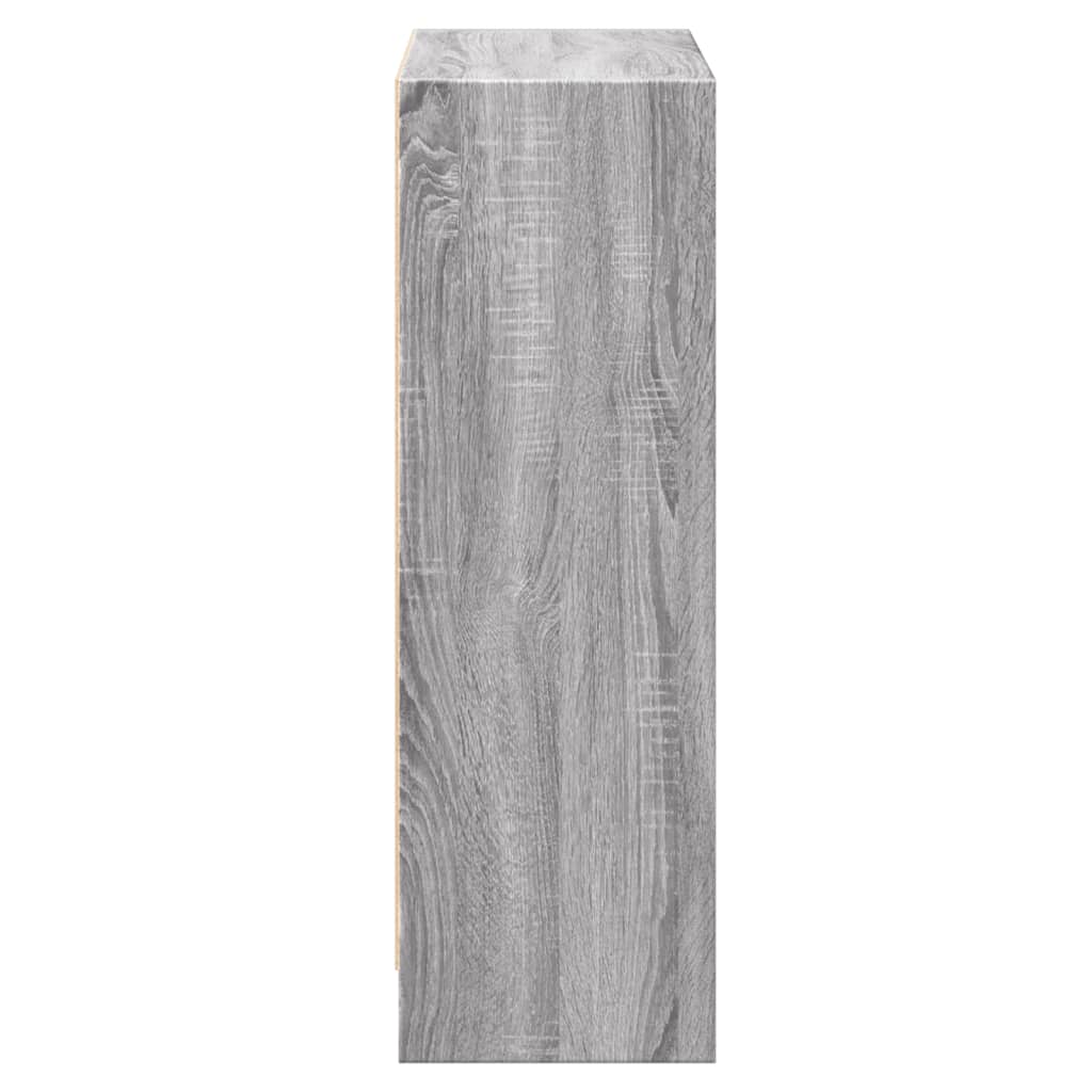 Bokhylle Grå Sonoma 60X24X76 Cm Konstruert Tre
