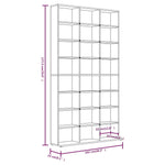 Cd-Skap Røkt Eik 102X23X177,5 Cm Konstruert Tre
