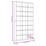 Cd-Skap Grå Sonoma 102X23X177,5 Cm Konstruert Tre