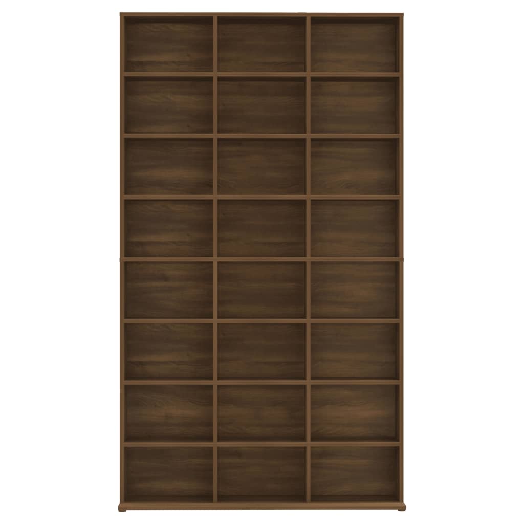 Cd-Skap Brun Eik 102X23X177,5 Cm Konstruert Tre