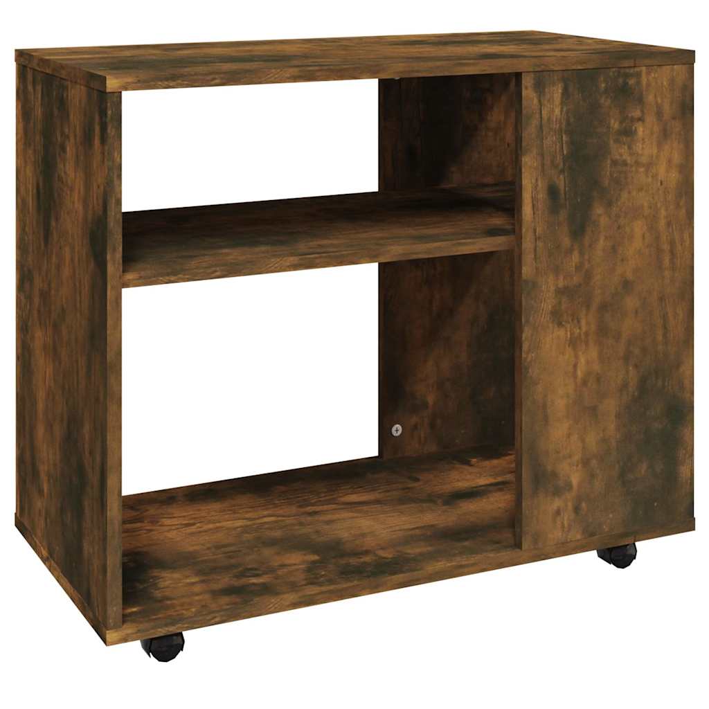 Sidebord Røkt Eik 70X35X55 Cm Konstruert Tre