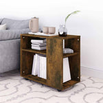 Sidebord Røkt Eik 70X35X55 Cm Konstruert Tre