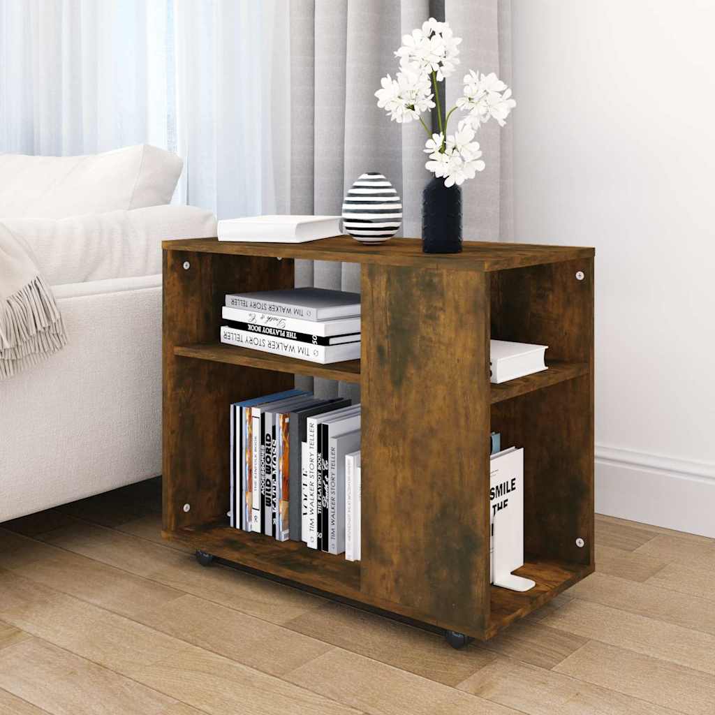 Sidebord Røkt Eik 70X35X55 Cm Konstruert Tre