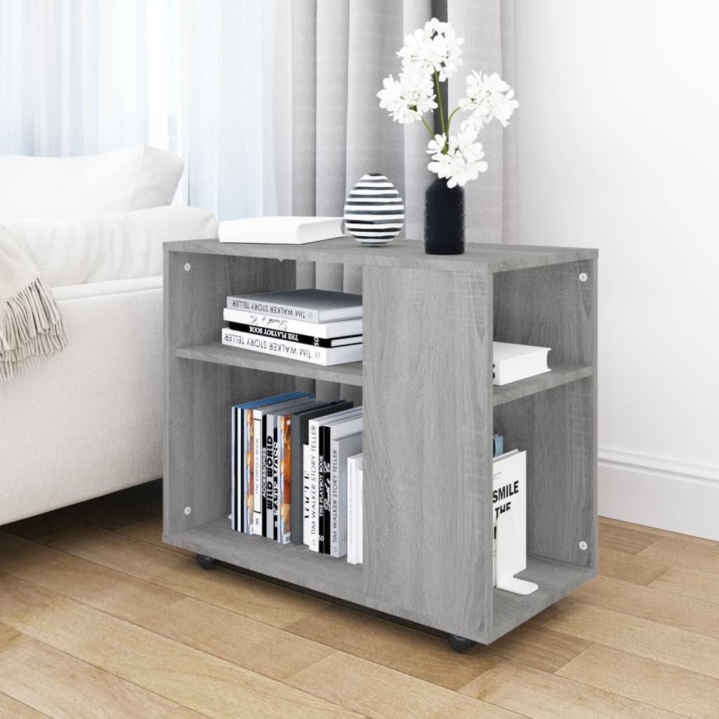 Sidebord Grå Sonoma 70X35X55 Cm Konstruert Tre