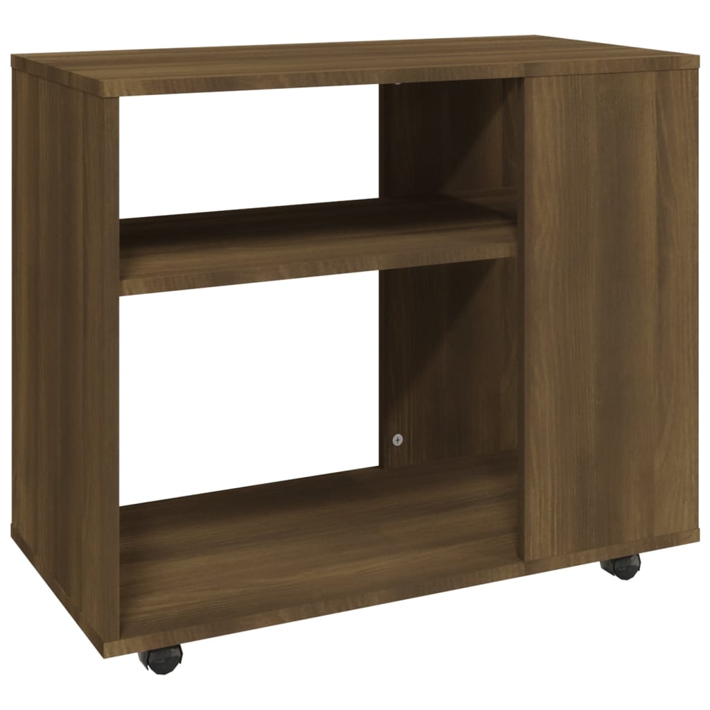 Sidebord Brun Eik 70X35X55 Cm Konstruert Tre