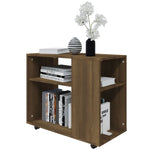 Sidebord Brun Eik 70X35X55 Cm Konstruert Tre