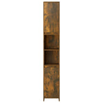 Baderomsskap Røkt Eik 30X30X183,5 Cm Konstruert Tre