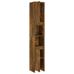 Baderomsskap Røkt Eik 30X30X183,5 Cm Konstruert Tre