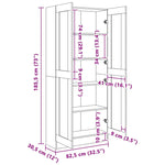 Bokhylle Røkt Eik 82,5X30,5X185,5 Cm Konstruert Tre