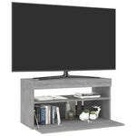 Tv-Benk Med Led-Lys Grå Sonoma 75X35X40 Cm