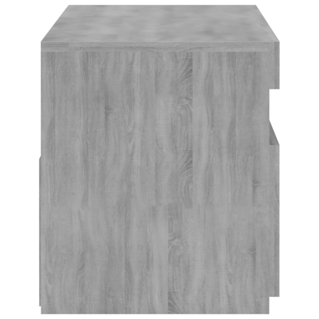 Tv-Benk Med Led-Lys Grå Sonoma 75X35X40 Cm