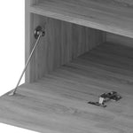 Tv-Benk Med Led-Lys 2 Stk Grå Sonoma 75X35X40 Cm