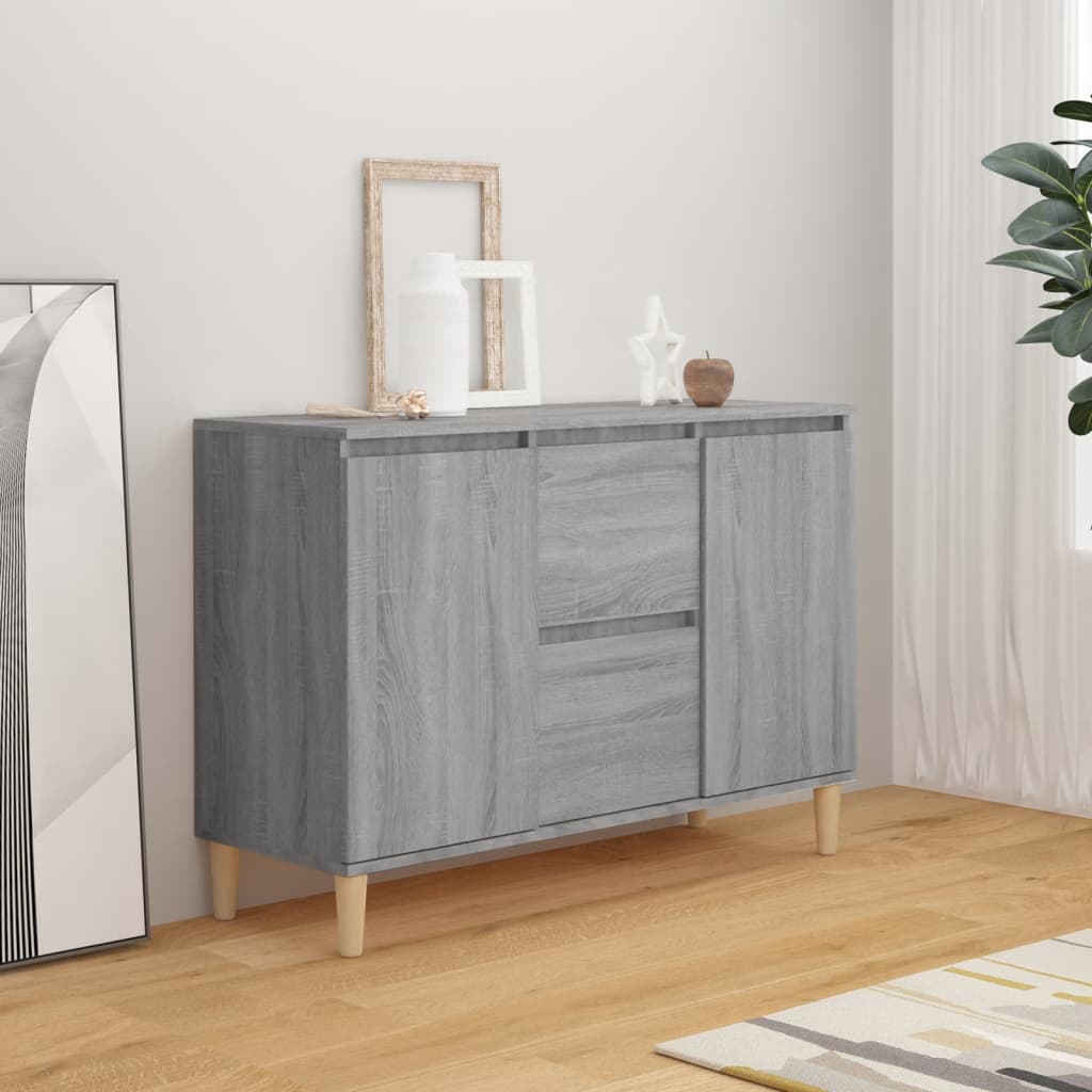 Skjenk Grå Sonoma 101X35X70 Cm Konstruert Tre
