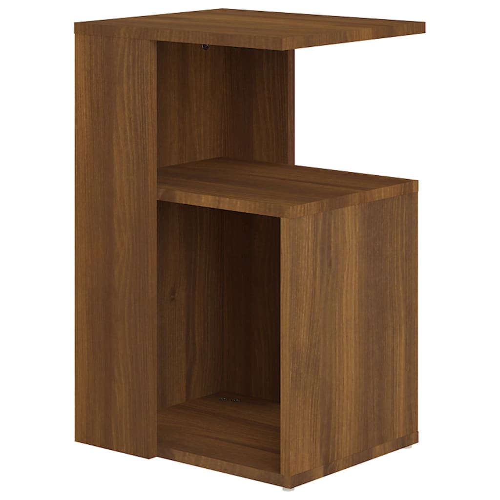 Sidebord Brun Eik 36X30X56 Cm Konstruert Tre