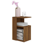 Sidebord Brun Eik 36X30X56 Cm Konstruert Tre