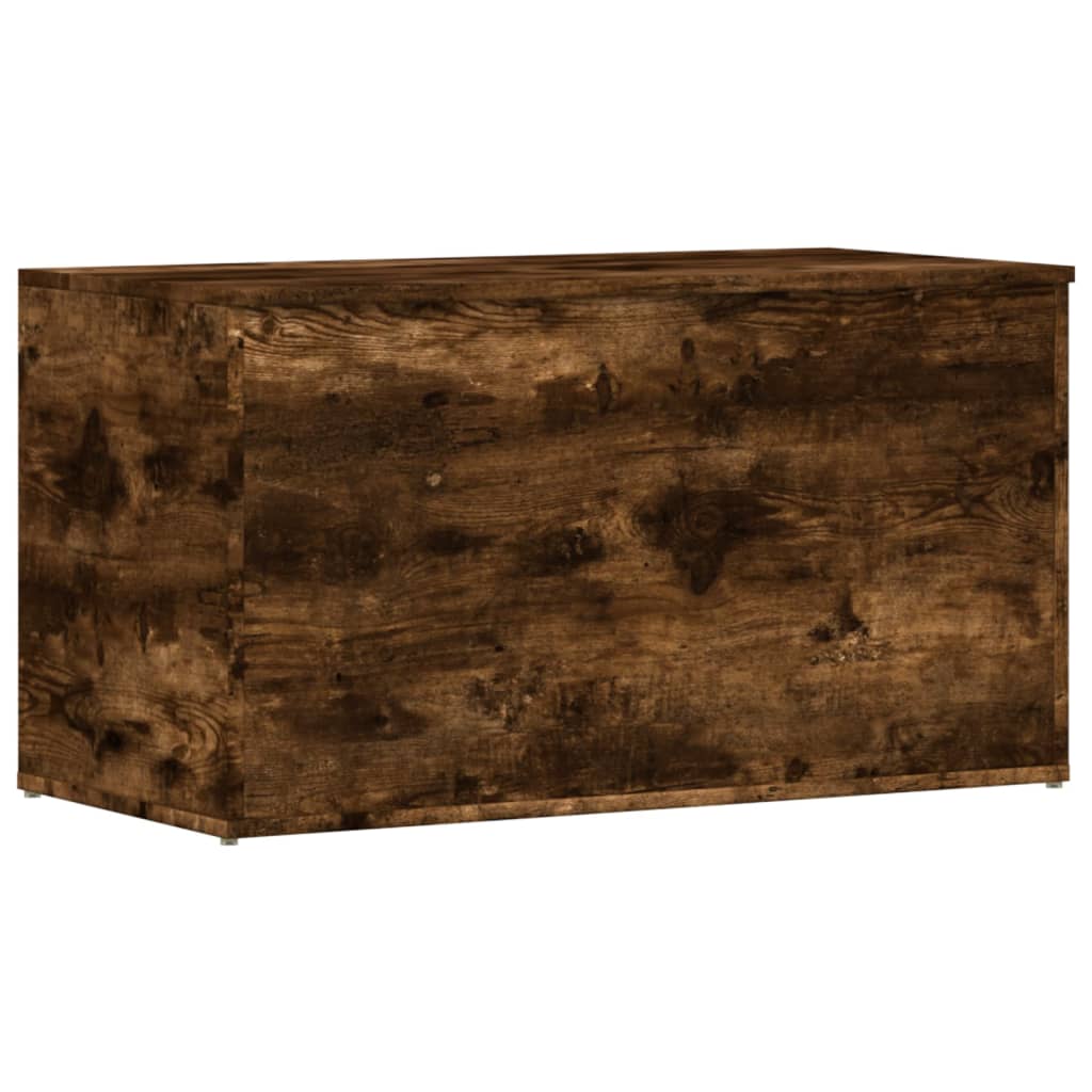 Oppbevaringskiste Røkt Eik 84X42X46 Cm Konstruert Tre