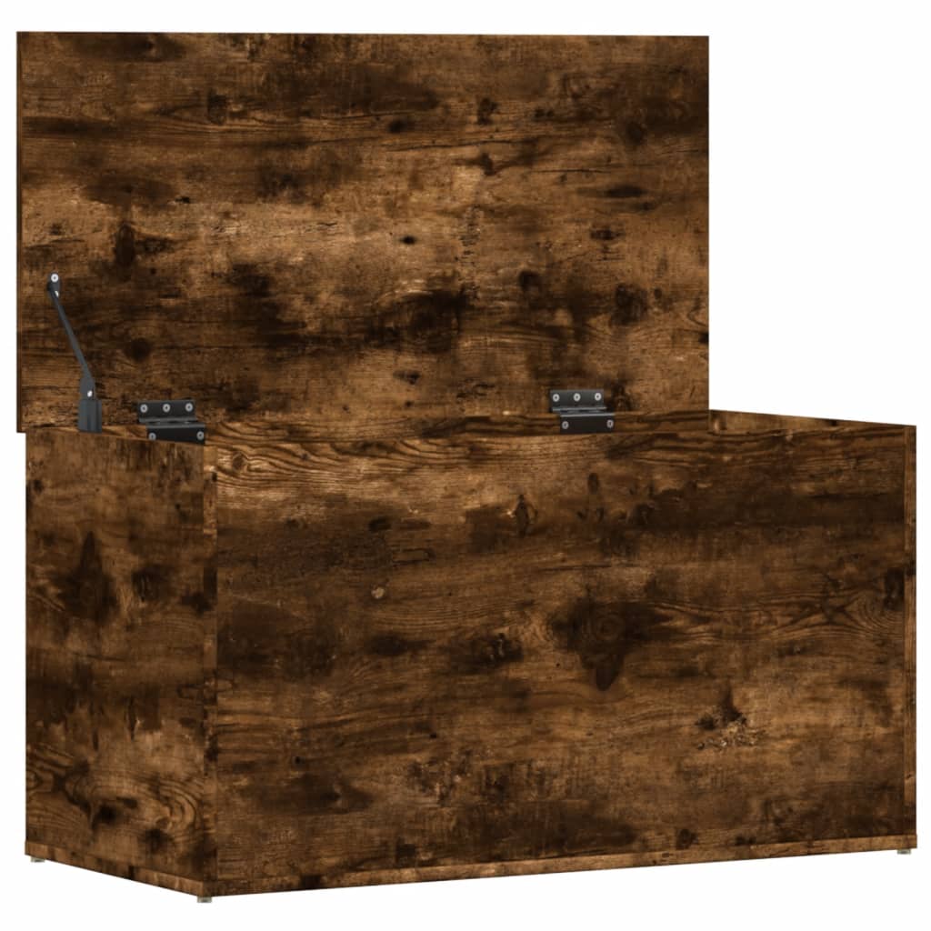 Oppbevaringskiste Røkt Eik 84X42X46 Cm Konstruert Tre