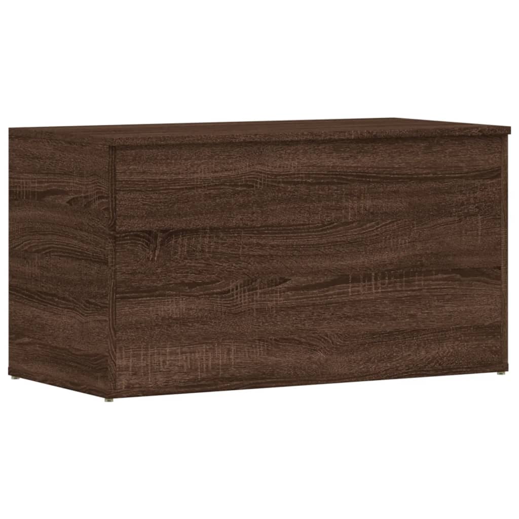 Oppbevaringskiste Brun Eik 84X42X46 Cm Konstruert Tre