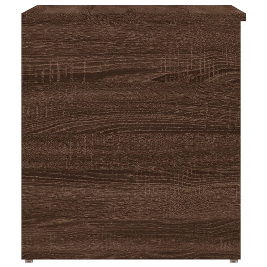 Oppbevaringskiste Brun Eik 84X42X46 Cm Konstruert Tre